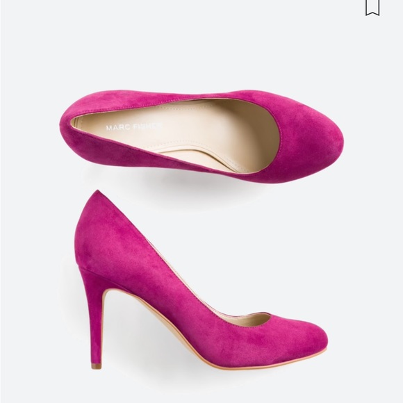 Marc Fisher Chris suede heel in fuchsia - Picture 1 of 1